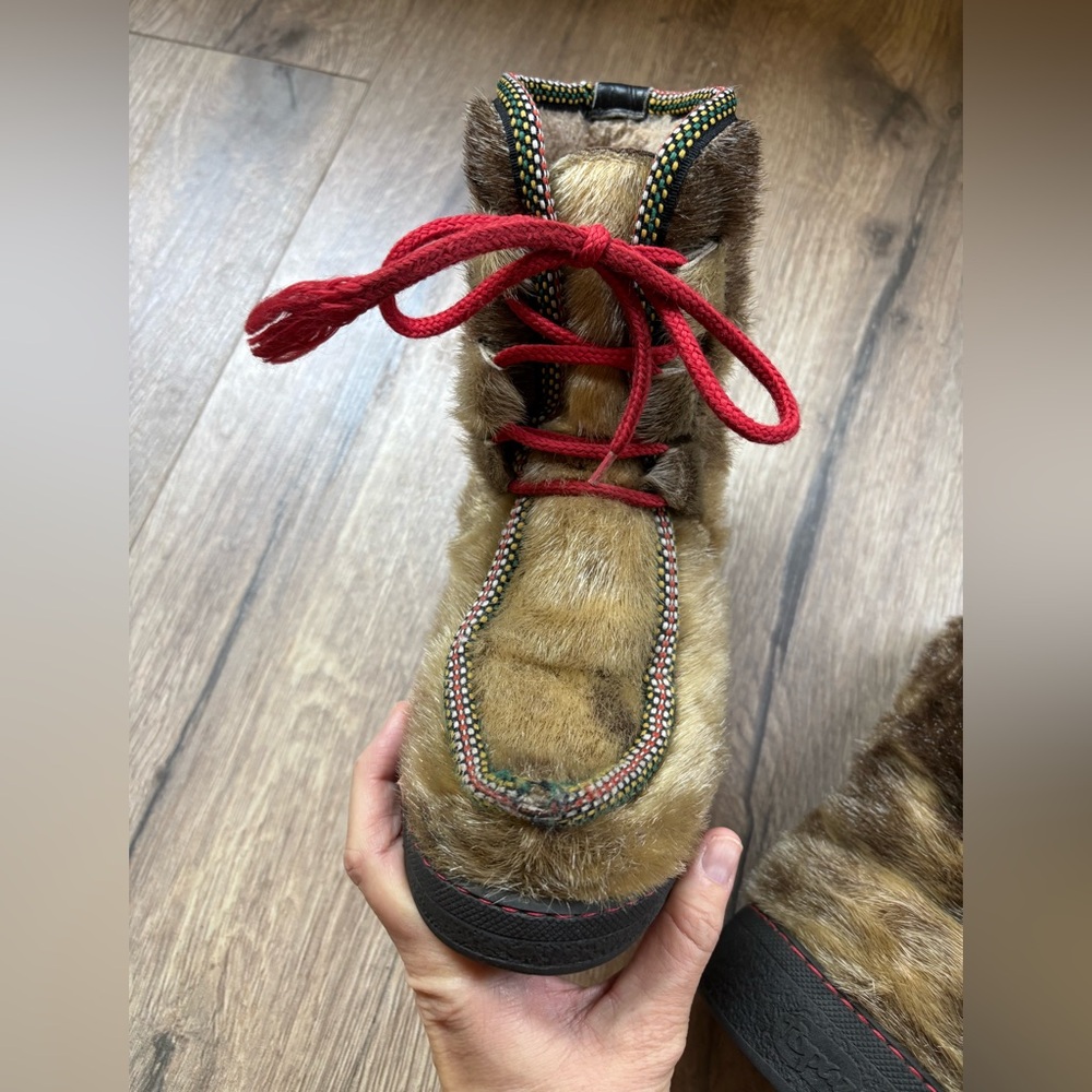 Norwegian Sámi Topaz Seal Fur Winter Boots Size 36 (US 5.5) Scandinavian Folk - Picture 9 of 16